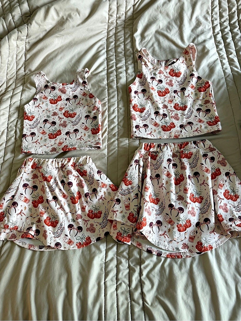 Disney Pumpkin spice girls 2 piece set